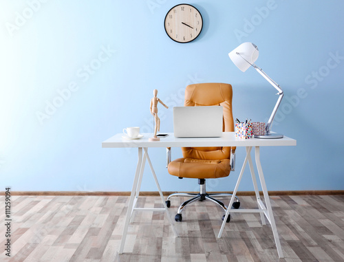 Modern workplace with offic...
