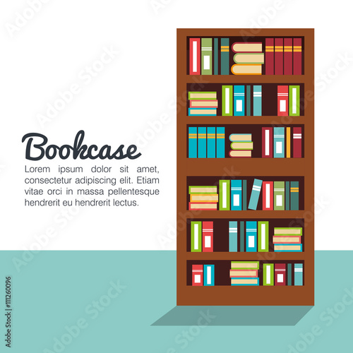 bookcase isolated design 