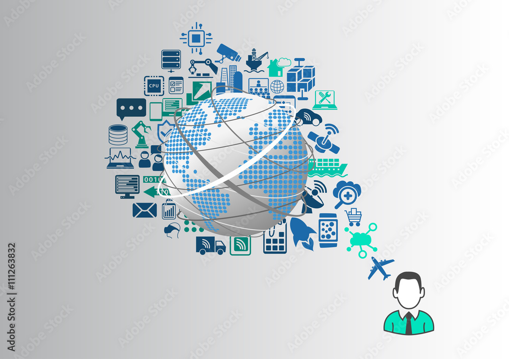 Internet of things (IOT) and digital lifestyle concept Internet of things (IOT) and digital lifestyle concept