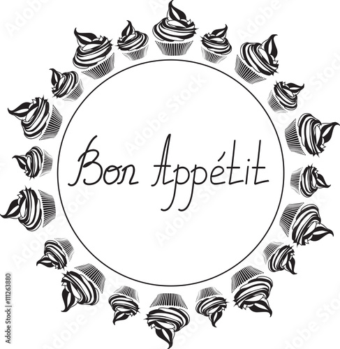 Black and white Bon Appetit