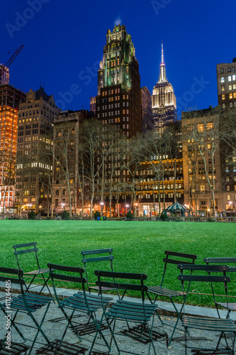Empire State bulding from Bryant park