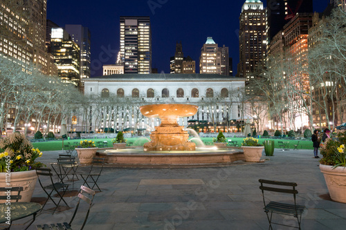 Water in montion in Bryant park