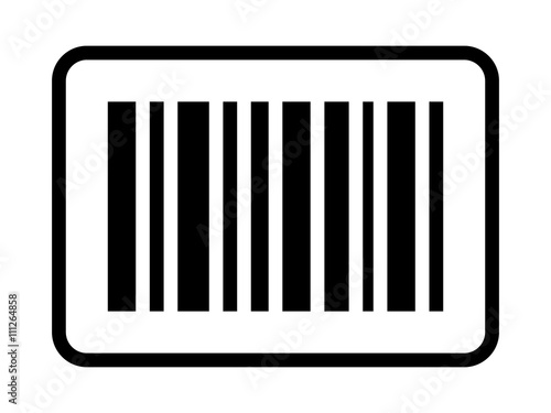Business inventory barcode / bar code line art icon for apps and websites photo