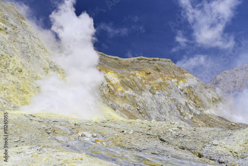 White Island (Whakaari) - an active andesite stratovolcano, New Zealand.