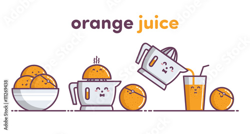 Illustration Orange juice