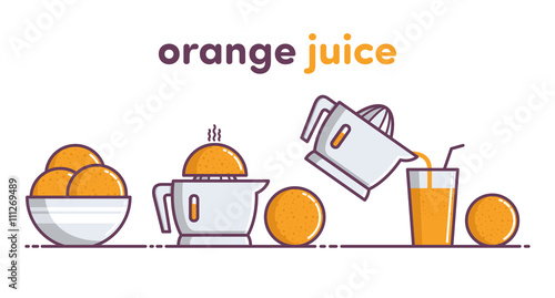 Illustration Orange juice