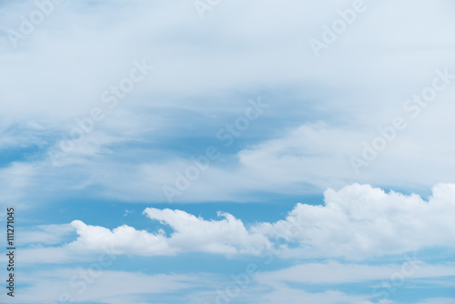 Breathtaking white cloud with blue sky