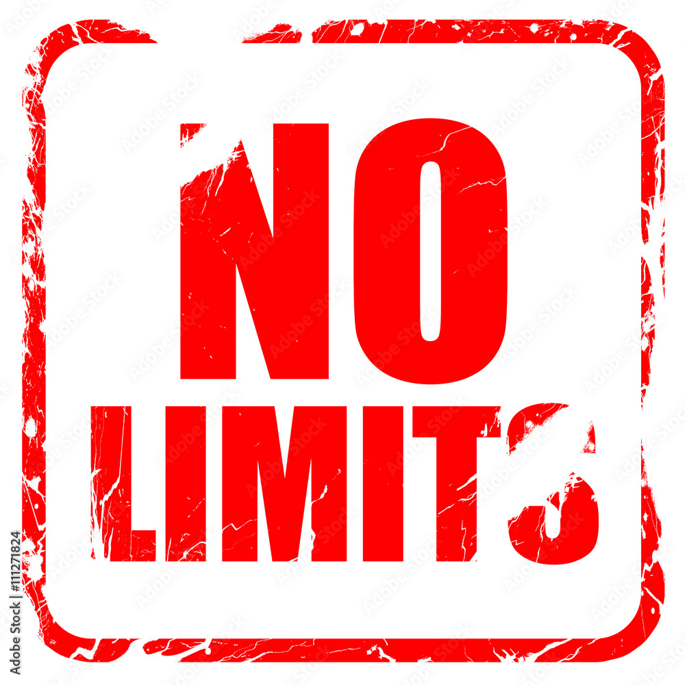 no limits, red rubber stamp with grunge edges no limits, red rubber stamp with grunge edges