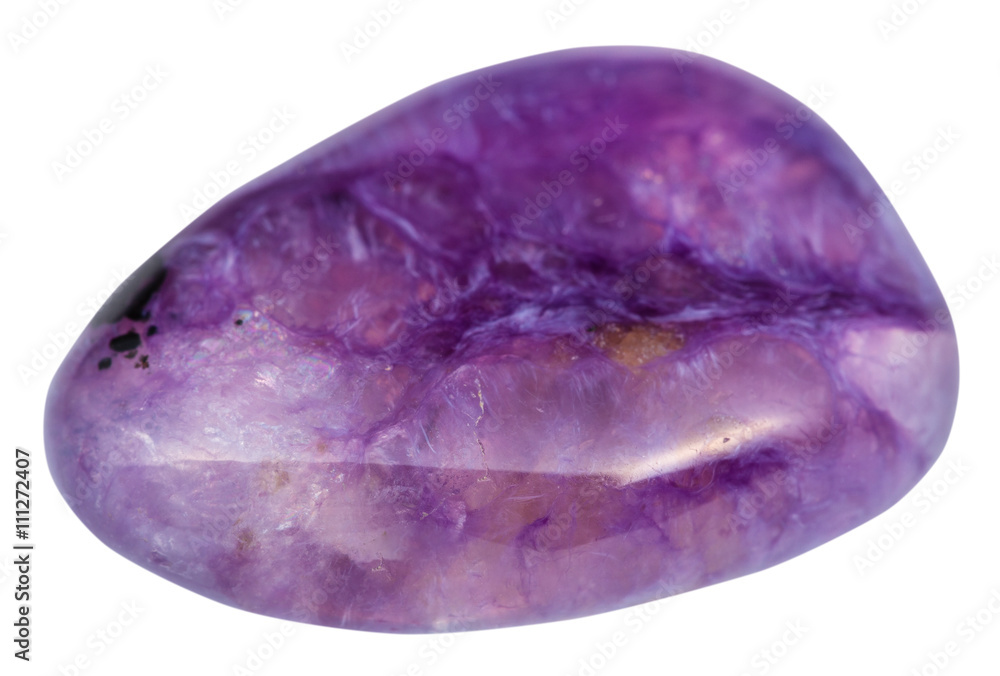polished cabochon of charoite gemstone isolated polished cabochon of charoite gemstone isolated