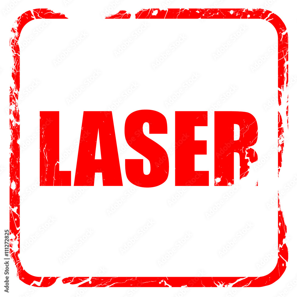 laser, red rubber stamp with grunge edges laser, red rubber stamp with grunge edges