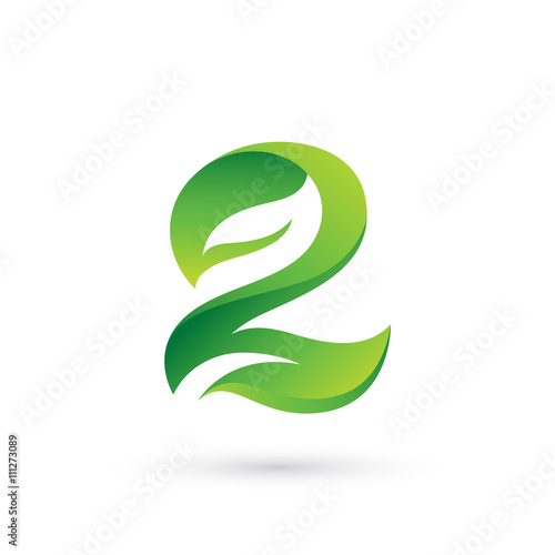 Green Leaf Number Two Logo