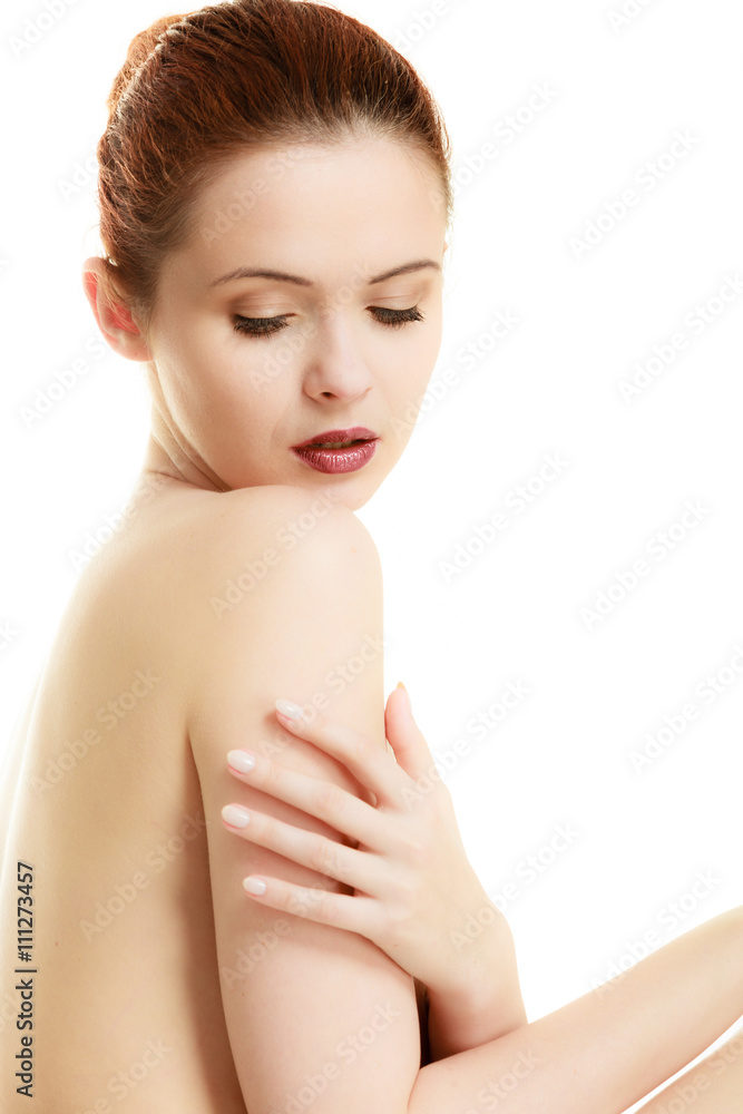 Beautiful woman face and shoulder Beautiful woman face and shoulder
