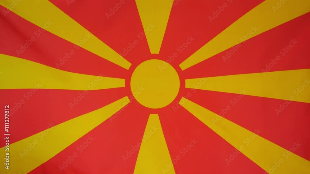 Mazedonia Flag real fabric close up
Mazedonia Flag real fabric close up