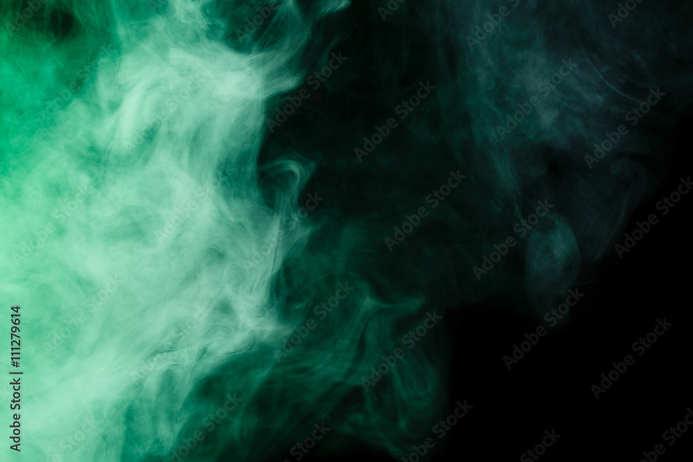 Obraz premium Abstract virid smoke hookah.
