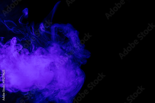 Abstract blue smoke hookah.