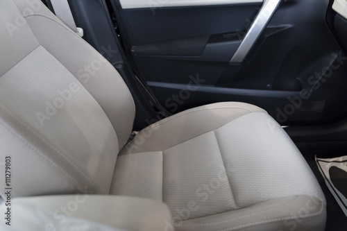 new fabric passenger seat in car