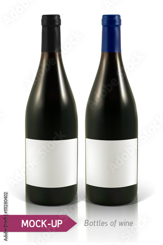 bottles of white and red wine