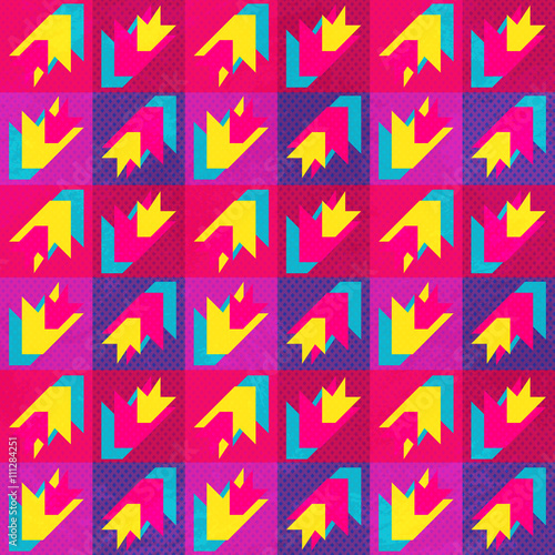funky geometric seamless pattern