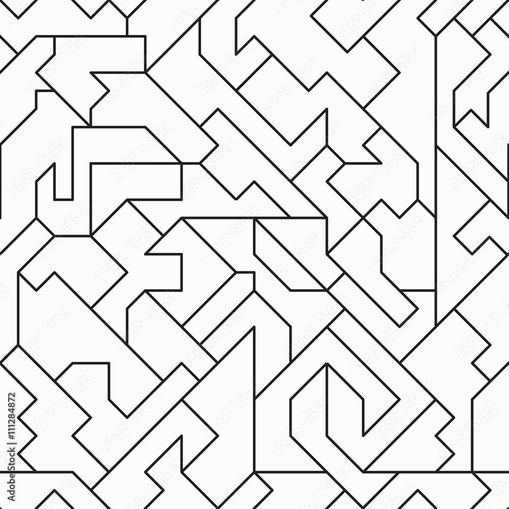 Monochrome mosaic seamless pattern. Monochrome mosaic seamless pattern.