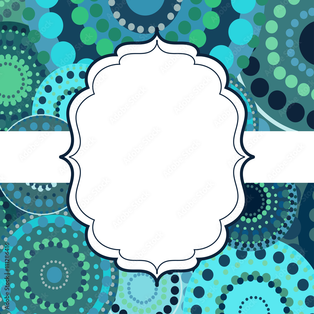 Patterned frame background invitation circular ornament blue Patterned frame background invitation circular ornament blue