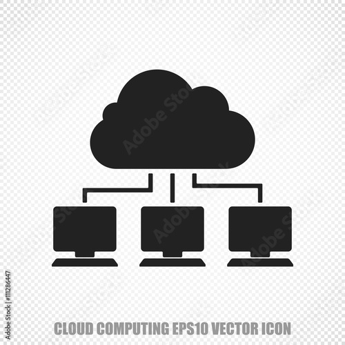 Cloud technology vector Cloud Network icon. Modern flat design.