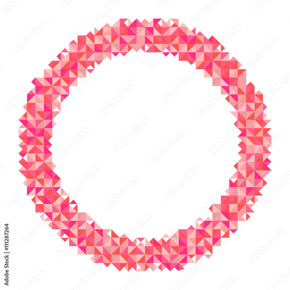 Obraz premium Frame. Colored triangles, diamonds. Isolated vector object on white background.