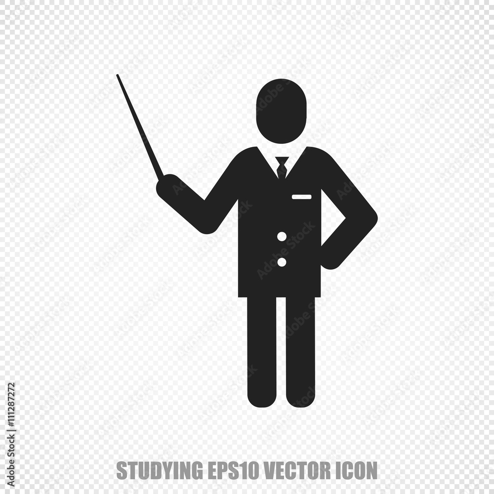 Studying vector Teacher icon. Modern flat design. Studying vector Teacher icon. Modern flat design.