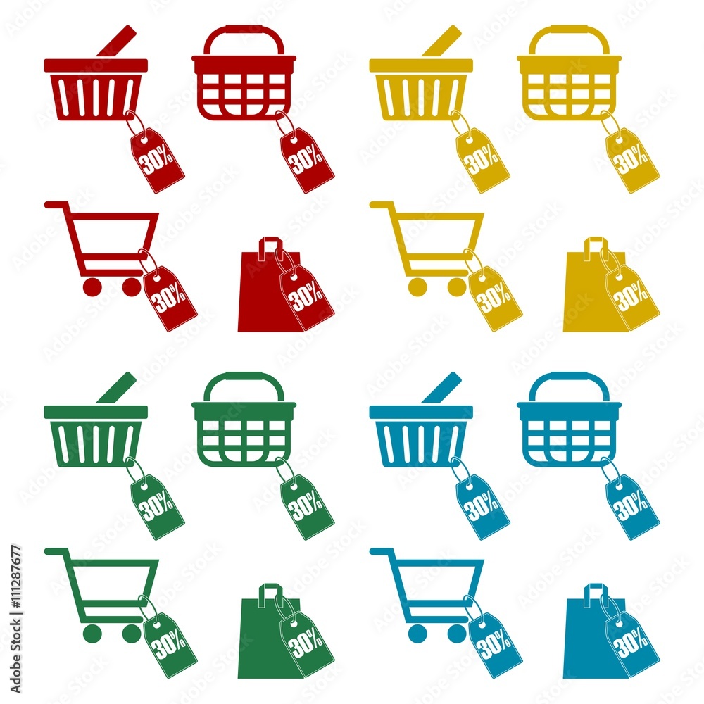 Shopping cart set, 30 percent