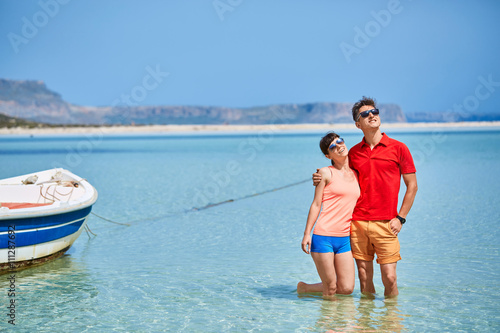 couple in the sea