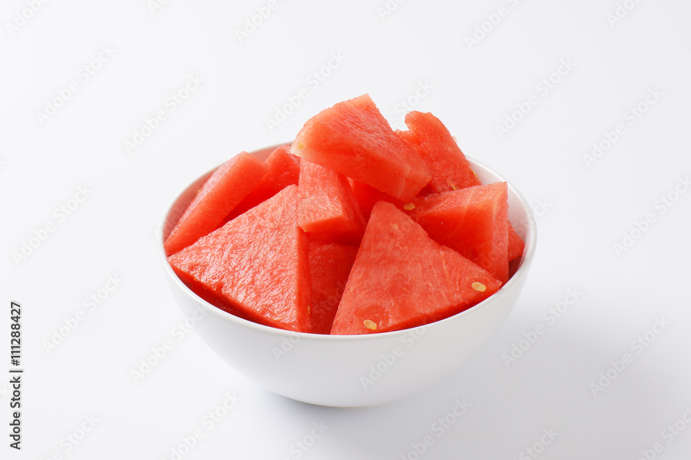 sliced watermelon in bowl sliced watermelon in bowl