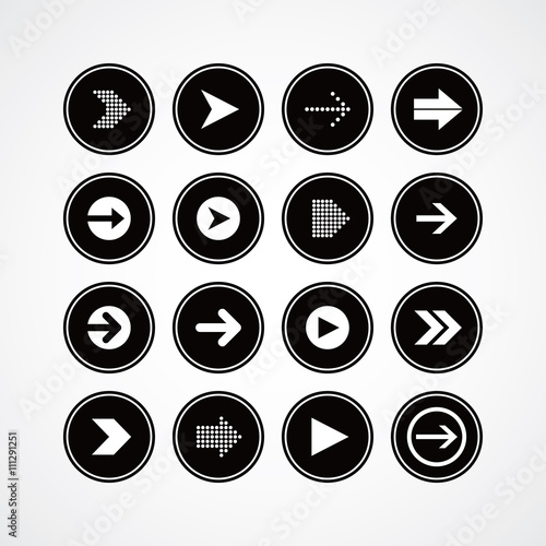 arrow media play icon theme logotype