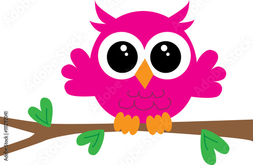 a cute little pink owl