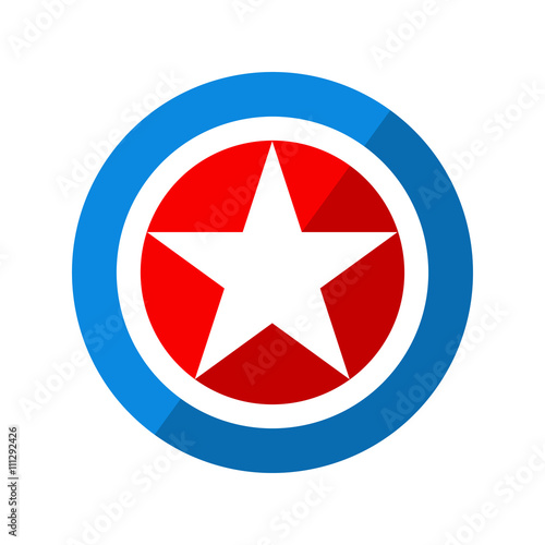 Shield Colored in National United States of America