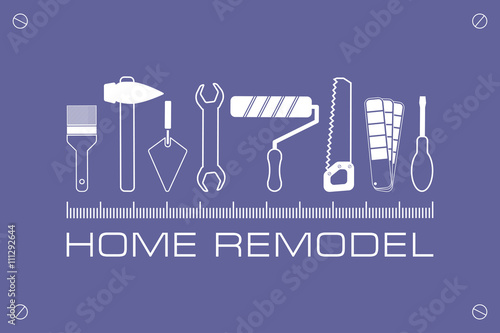 logo home remodel, icon of tools for repair