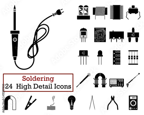 Set of 24 Soldering Icons