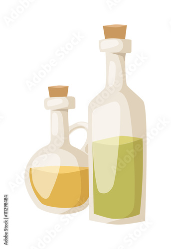 Oil bottle vector illustration.