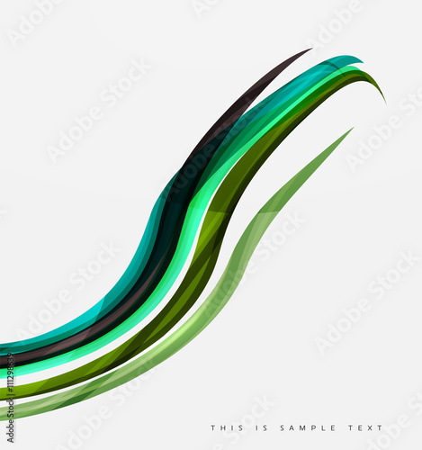 Colorful stripes wave composition, business template