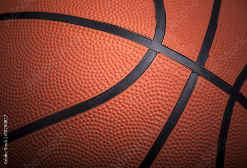 Closeup of a basketball ball background