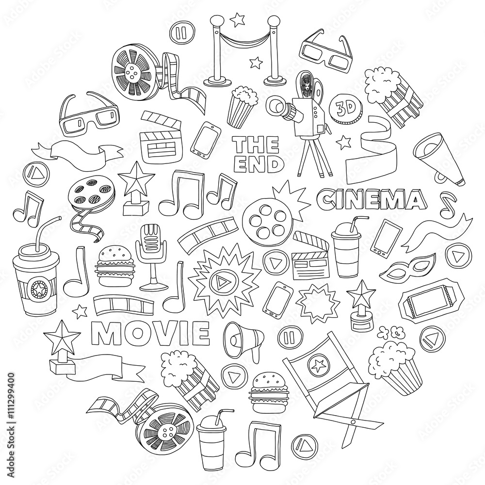 Cinema icons set. Cinema pattern. Cinema icons. Cinema background. Cinema set vector. Cinema set eps. Cinema texture. Cinema set. Filmmaking and movie hand drawn images. Cinema icons set. Cinema pattern. Cinema icons. Cinema background. Cinema set vector. Cinema set eps. Cinema texture. Cinema set. Filmmaking and movie hand drawn images.