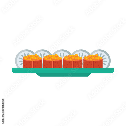 yellow spawn sushi rolls set