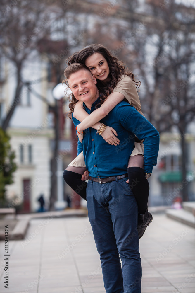 couple in love on spring couple in love on spring