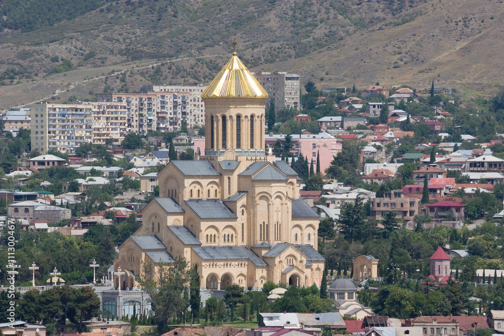 Holy Trinity Cathedral of Tbilisi (commonly known as Sameba), the main Cathedral of the Georgian Orthodox Church 