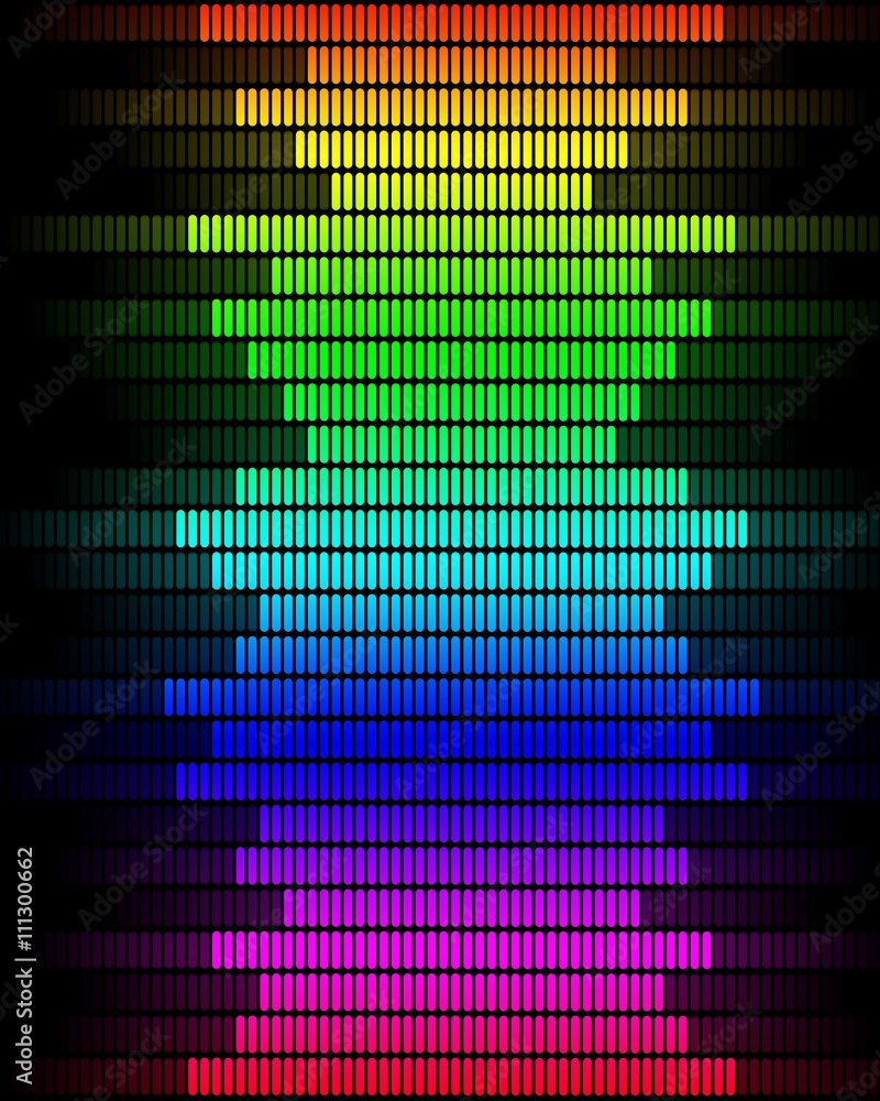 Graphics of music equalizer on black background Graphics of music equalizer on black background