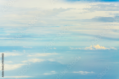 Sky with white clouds evening