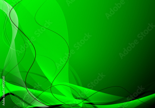green background with wavy lines
