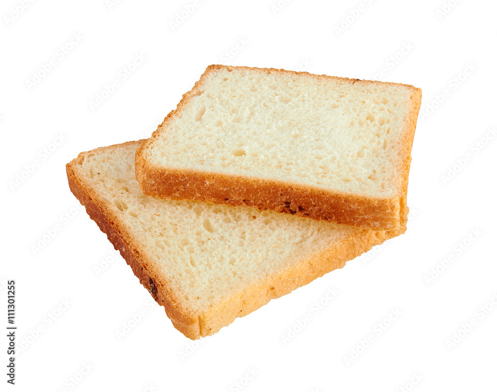 Toast isolated on white