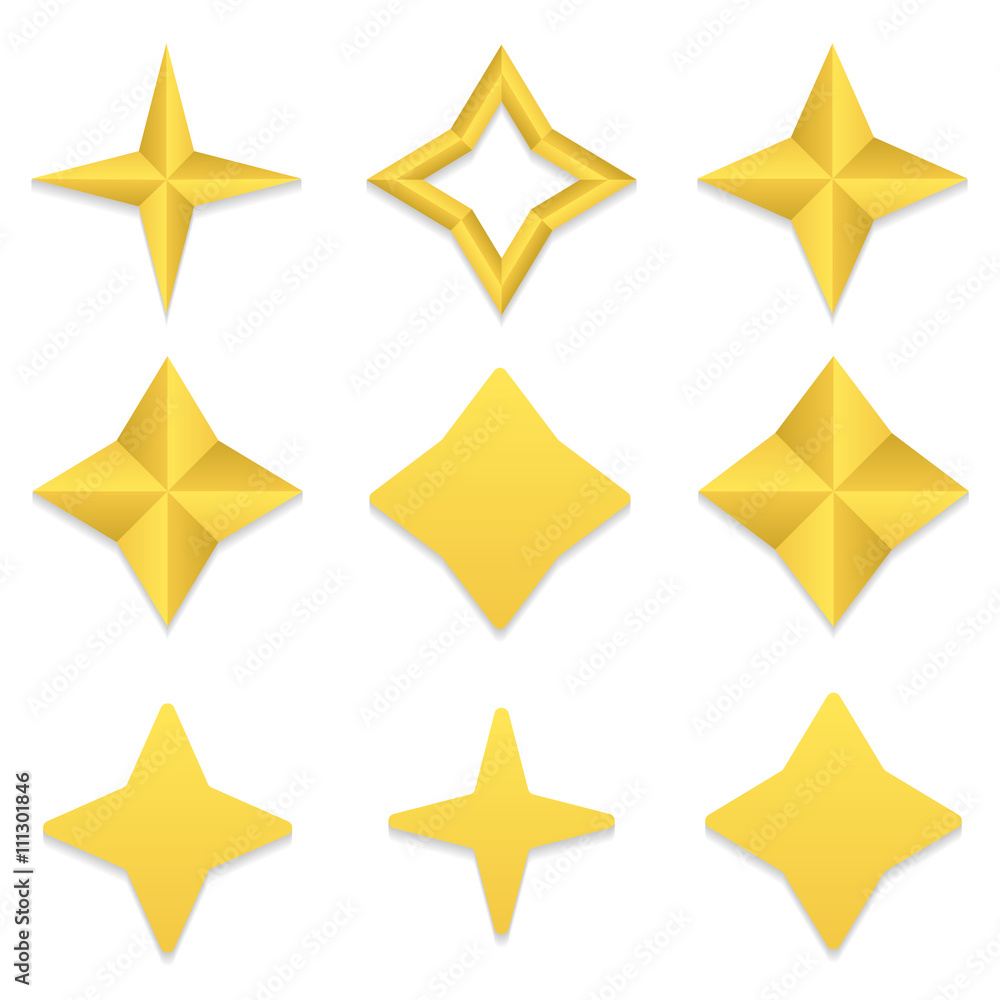 Four point stars collection Four point stars collection