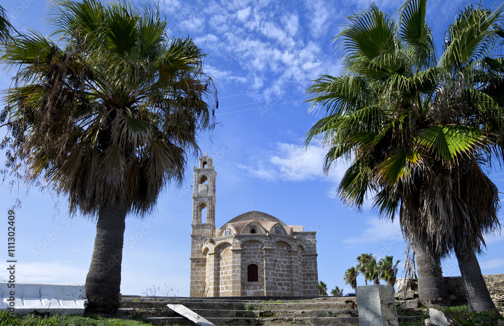 Ayios Thyrsos is a small church situated on the sea shore is from the 16th or 17th century in Cyprus Ayios Thyrsos is a small church situated on the sea shore is from the 16th or 17th century in Cyprus