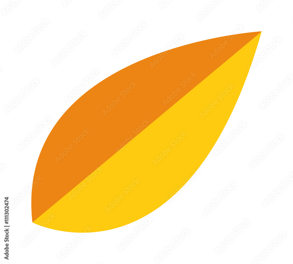 Yellow leaf vector illustration. Yellow leaf vector illustration.