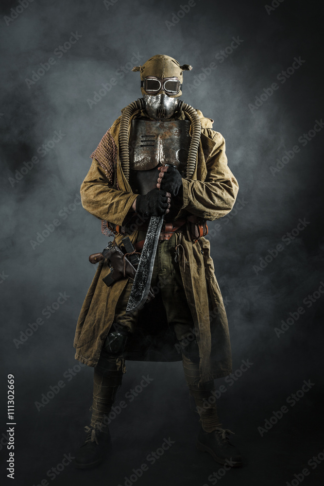 Naklejka premium studio shot of nuclear survivor